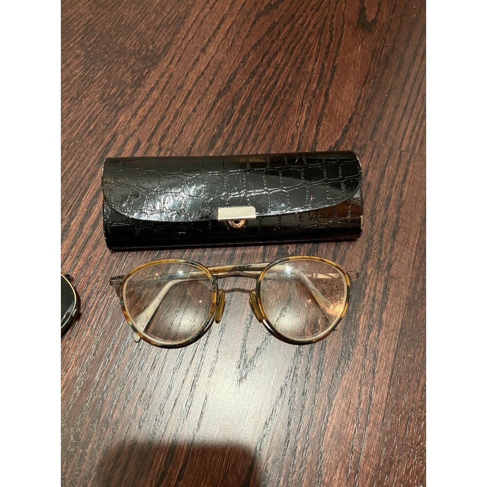 Dakota Smith Vintage Eyeglasses with Sunglasses Clip-On and Intricate Details